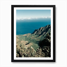 Beautiful View Over Kokee State Park On Kauai In Hawaii Art Print