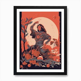 Samurai Illustration 7 Art Print