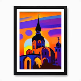 Cathdral Abstract Sunset Art Print