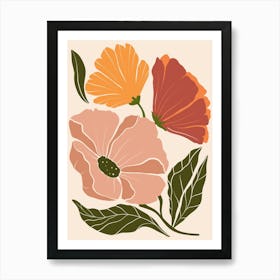 Watercolor Flowers 14 Art Print