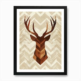 Deer Head Canvas Art 1 Art Print