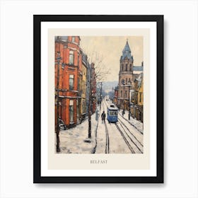 Vintage Winter Painting Poster Belfast Northern Ireland 1 Art Print