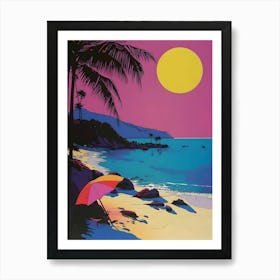 Sunset On The Beach 11 Art Print