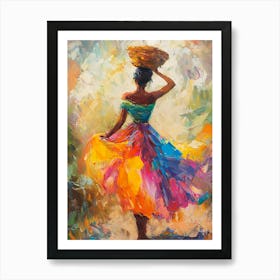 Woman With A Basket 1 Art Print