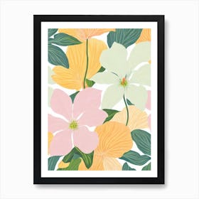 Anthurium Pastel Floral 2 Flower Art Print