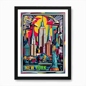 New York City Pop Art Illustration Art Print