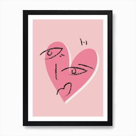 Picasso Heart Art Print