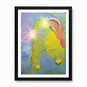 Elephant With Stars Art Print