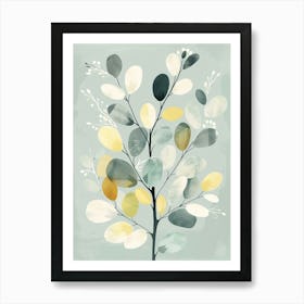 Eucalyptus Tree Illustration Flat 7 Art Print