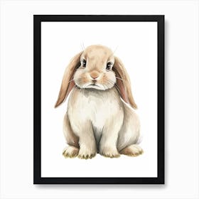 Beveren Rabbit Kids Illustration 4 Art Print