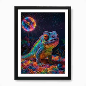 Psychedelic Lizard Art Print