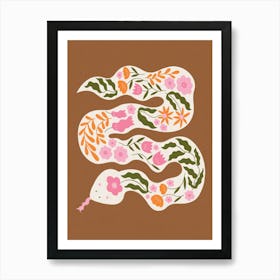 Flower Snake Art Print