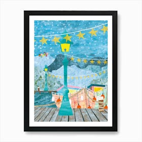 Christmas At The Docks Art Print