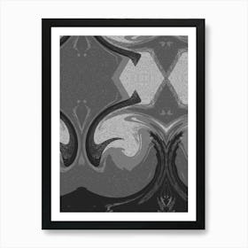 Abstract Black And White 3 Art Print