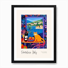 Portofino Cat On A Window 1 Italian Summer Collection Art Print