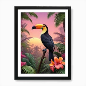 Tropical Botanical Jungle Art Print (3) Art Print