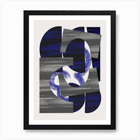 Abstract Stripe Minimal Collage 27 Art Print