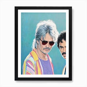 Daryl Hall & John Oates Colourful Illustration Art Print