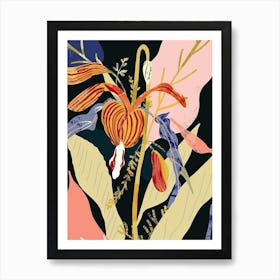 Colourful Flower Illustration Bleeding Heart 3 Art Print