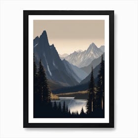 Mountain Landscape Canvas Print Art Print