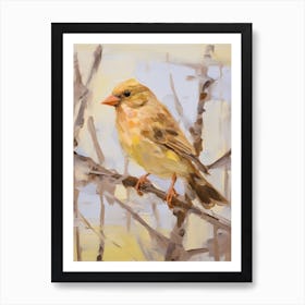 Bird Painting Finch 2 Art Print