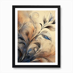 Abstract Plant Painting 4 Art Print