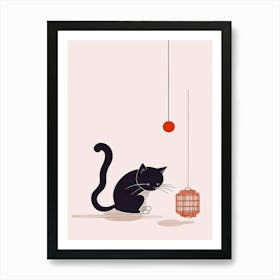 Cat Play Art Print