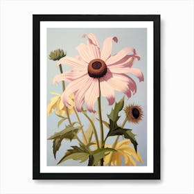 Floral Illustration Black Eyed Susan 1 Art Print