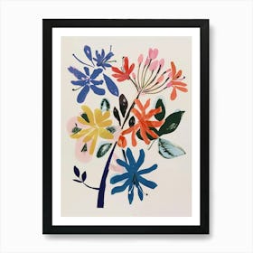 Painted Florals Agapanthus 2 Art Print