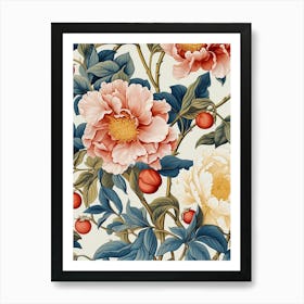 Peony Wallpaper 4 Art Print