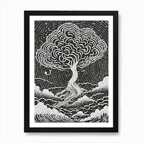 a Tree Linocut Art Print