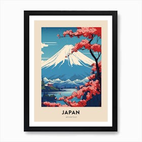 Mount Fuji Japan 2 Vintage Hiking Travel Poster Art Print