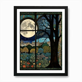 William Morris Rose Edinburgh Stained Glass Art Print