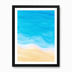 Watercolor Of A Beach 3 Art Print