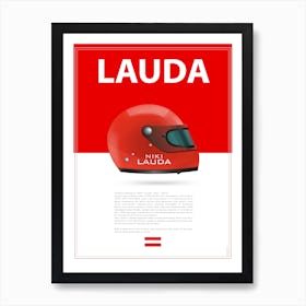 Niki Lauda Helmet Art Print