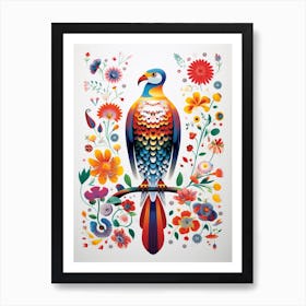 Scandinavian Bird Illustration Falcon 6 Art Print