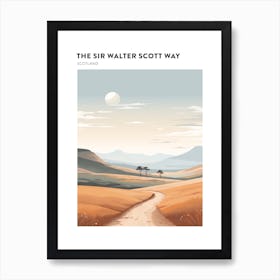 The Sir Walter Scott Way Scotland 2 Hiking Trail Landscape Poster Art Print