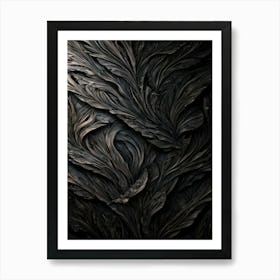 Abstract series: Dark Leaves Art Print