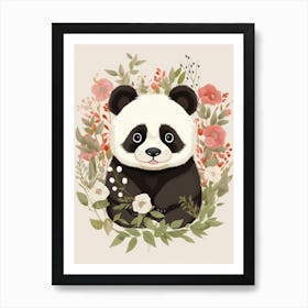 Baby Animal Illustration  Panda 1 Art Print