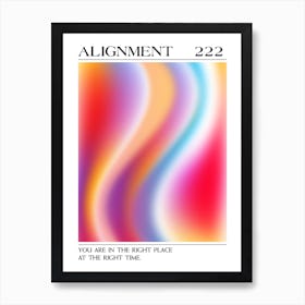 Alignment, Angel Number 222, Aura Gradient Art Print