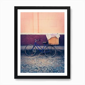 The Blue Bicycle  Art Print
