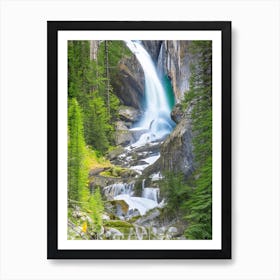 Icicle Creek Falls, United States Realistic Photograph (2) Art Print