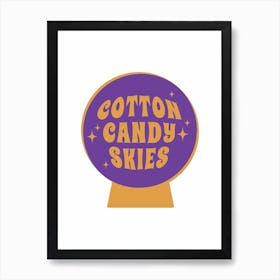 Cotton Candy Skies - Purple Art Print