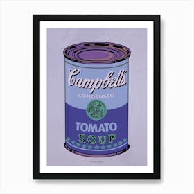 CAMPBELL´S SOUP VIOLET | POP ART Digital creation  | THE BEST OF POP ART, NOW IN DIGITAL VERSIONS! Prints with bright colors, sharp images and high image resolution. Art Print