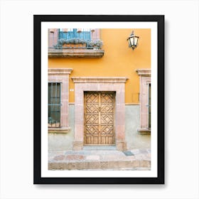 Blue And Yellow Street In Mexico Art Print