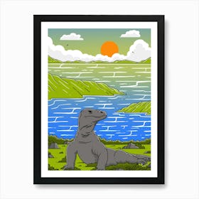 Komodo Dragon Art Print