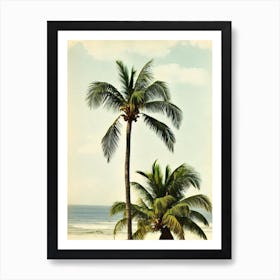 Colva Beach Goa India Vintage Art Print