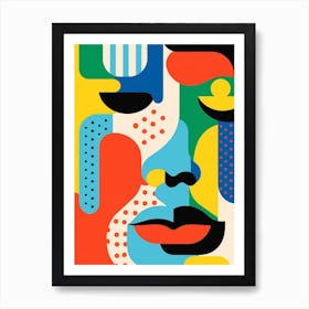 Geometric Face Shape 1 Art Print