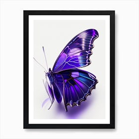 Purple Emperor Butterfly Holographic 1 Art Print