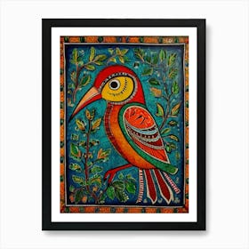 Default Traditional Indian Madhubani Style Painting Of A Birds 0 (1) Art Print